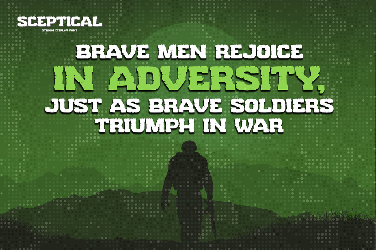 SCEPTICAL - Strong Display Font, a Font by Gassstype (Photo 8 of 8)