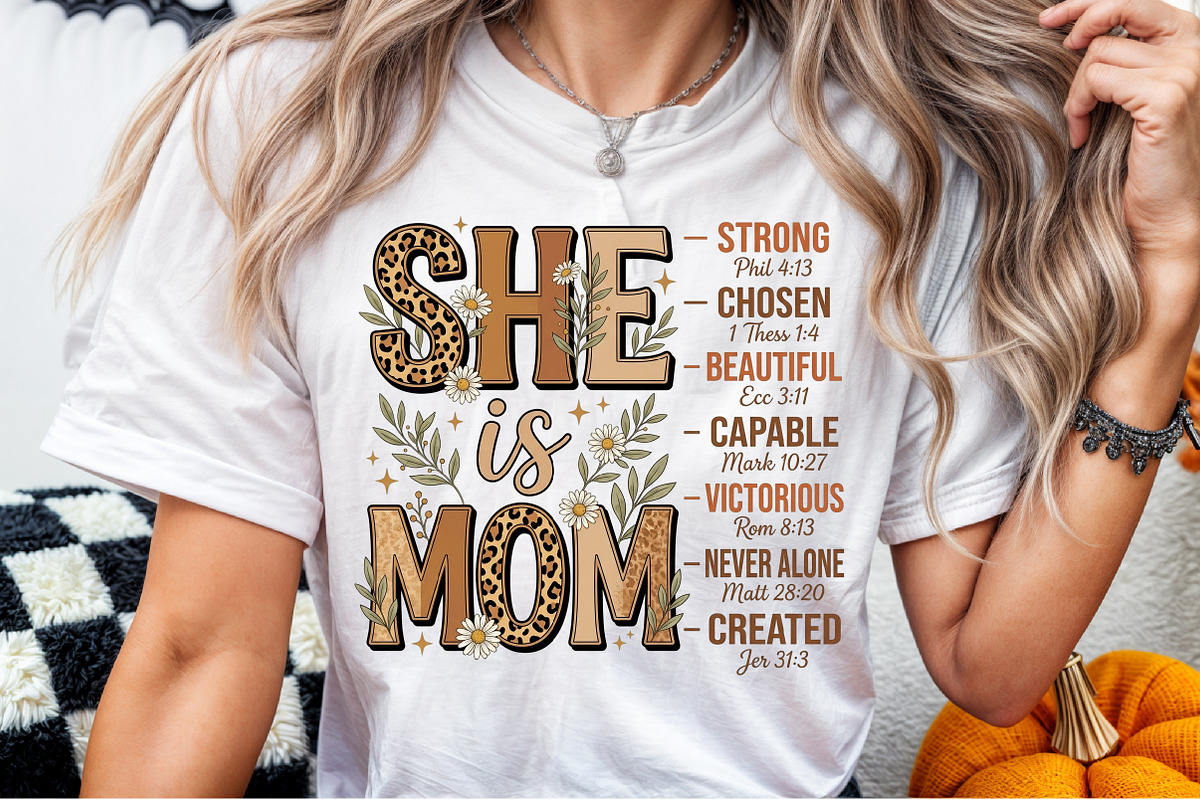 She is Mom Christian Mothers Day, a Seasonal Illustration by Sublimation Artist (Photo 6 of 9)