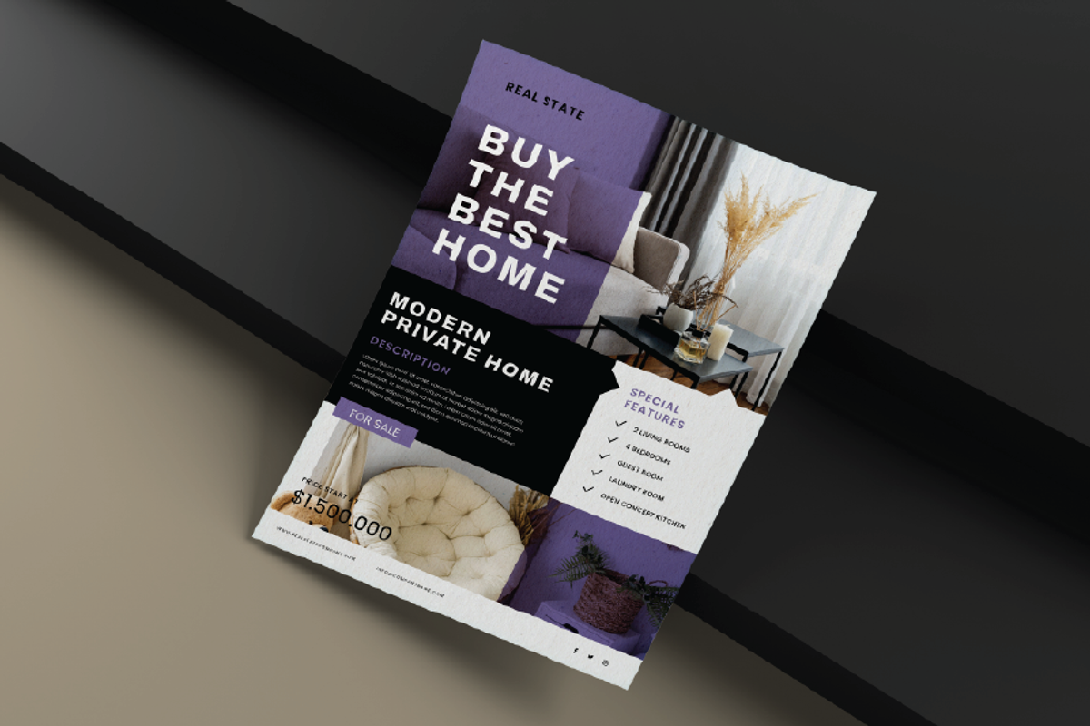Sale real estate flyer template, a Flyer Template by Workhu (Photo 2 of 3)
