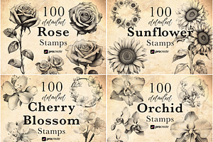 2000 Botanical Lover Stamp Brushes