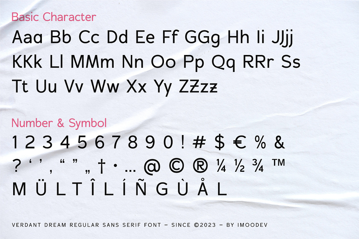 Verdant Dream - Minimal Typography, a Sans Serif Font by Imoodev (Photo 7 of 7)