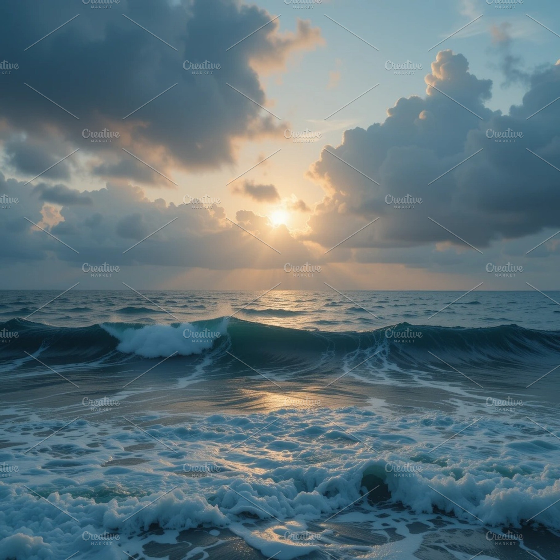 Ocean waves landscape, a Nature Photo by ComfortQ