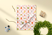 Pink Christmas dogs & bows, a Pattern Graphic by Tani Kuzminka (Thumbnail 15 of 15)