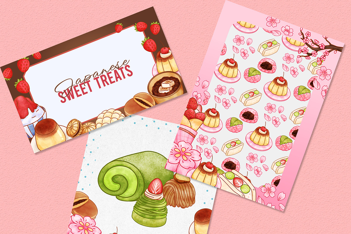 Japanese Desserts Sweet Treats, a Food Illustration by CreativeValuation (Photo 12 of 12)