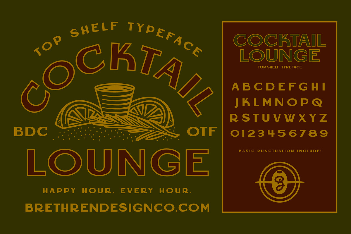 Cocktail Lounge Display Font