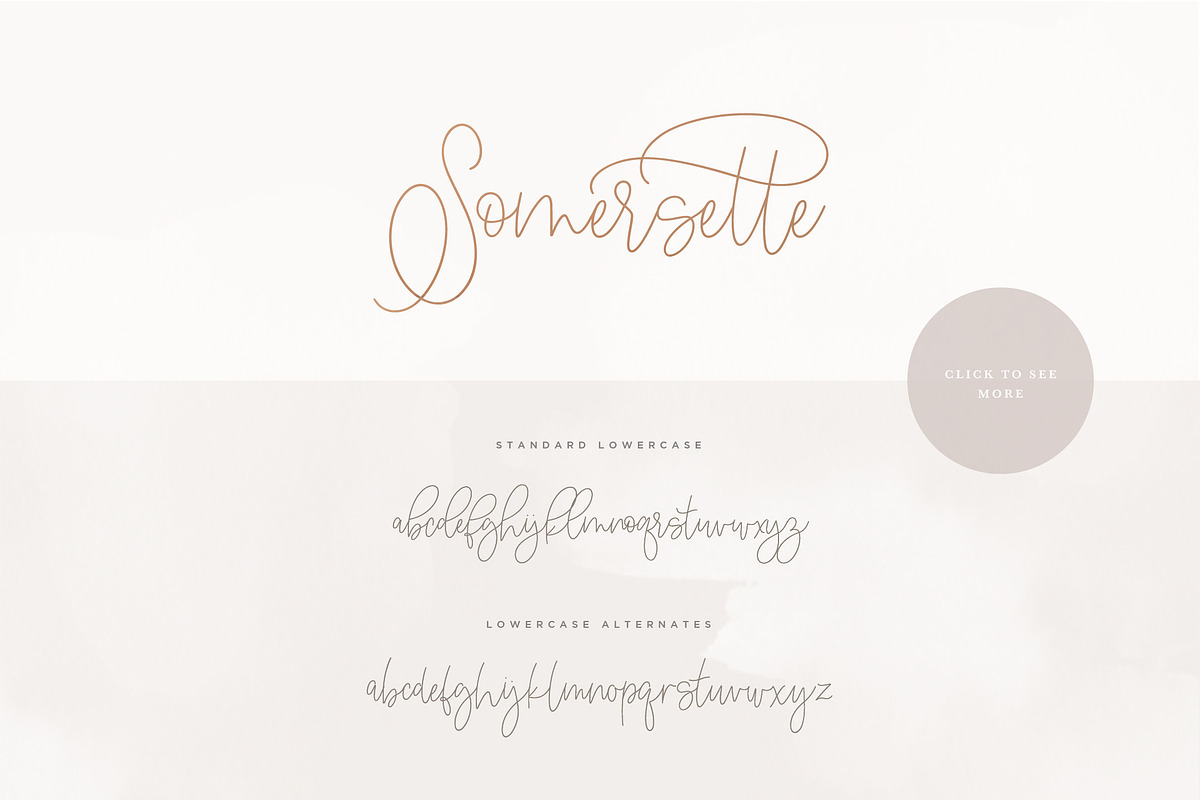 Somersette Script Font preview 4