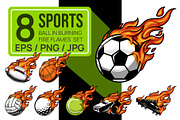 Sports Ball Fire design., an Object Graphic by Feelplus Creator (Thumbnail 1 of 4)
