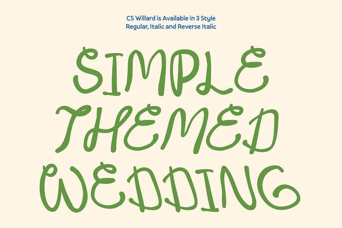 CS Willard – Whimsy Script Font, a Script Font by Craft Supply Co. (Photo 5 of 8)