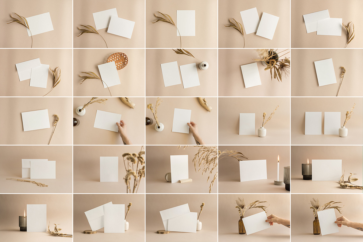 Beige - 5x7 Card Mockup Bundle, a Product Mockup by Salt Color Studio (Photo 12 of 13)