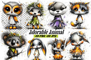 Watercolor Woodland Animals Clipart, a Graphic by one-touch (Thumbnail 1 of 11)