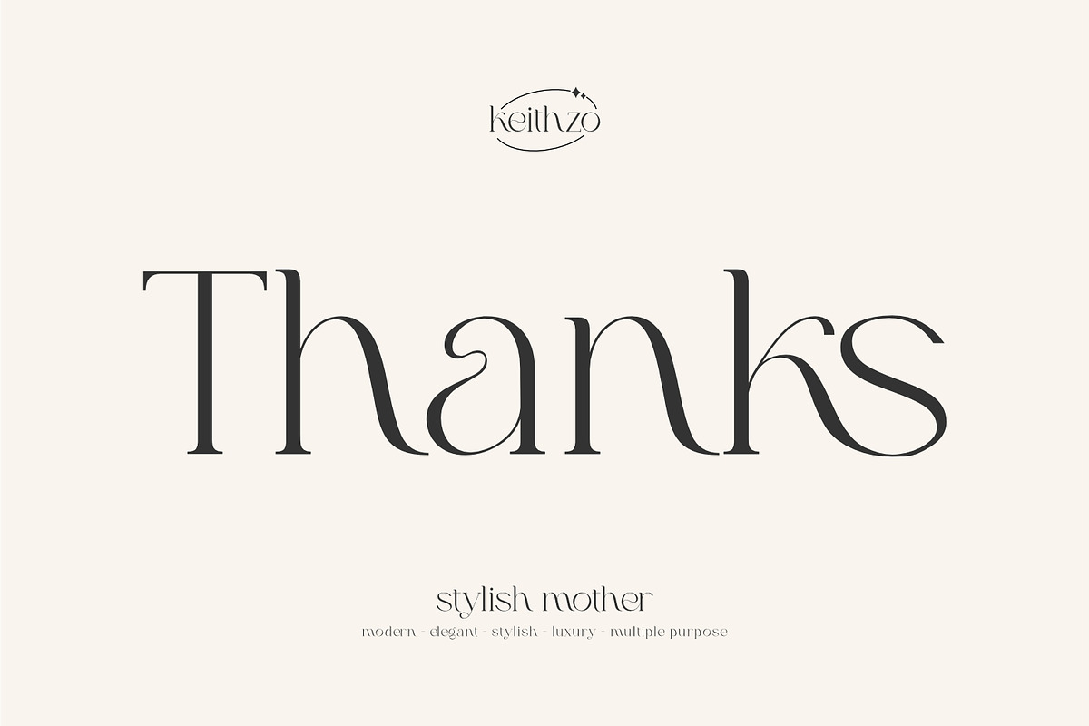 Stylish Mother - Display Serif Font, a Serif Font by Keithzo (Photo 11 of 11)