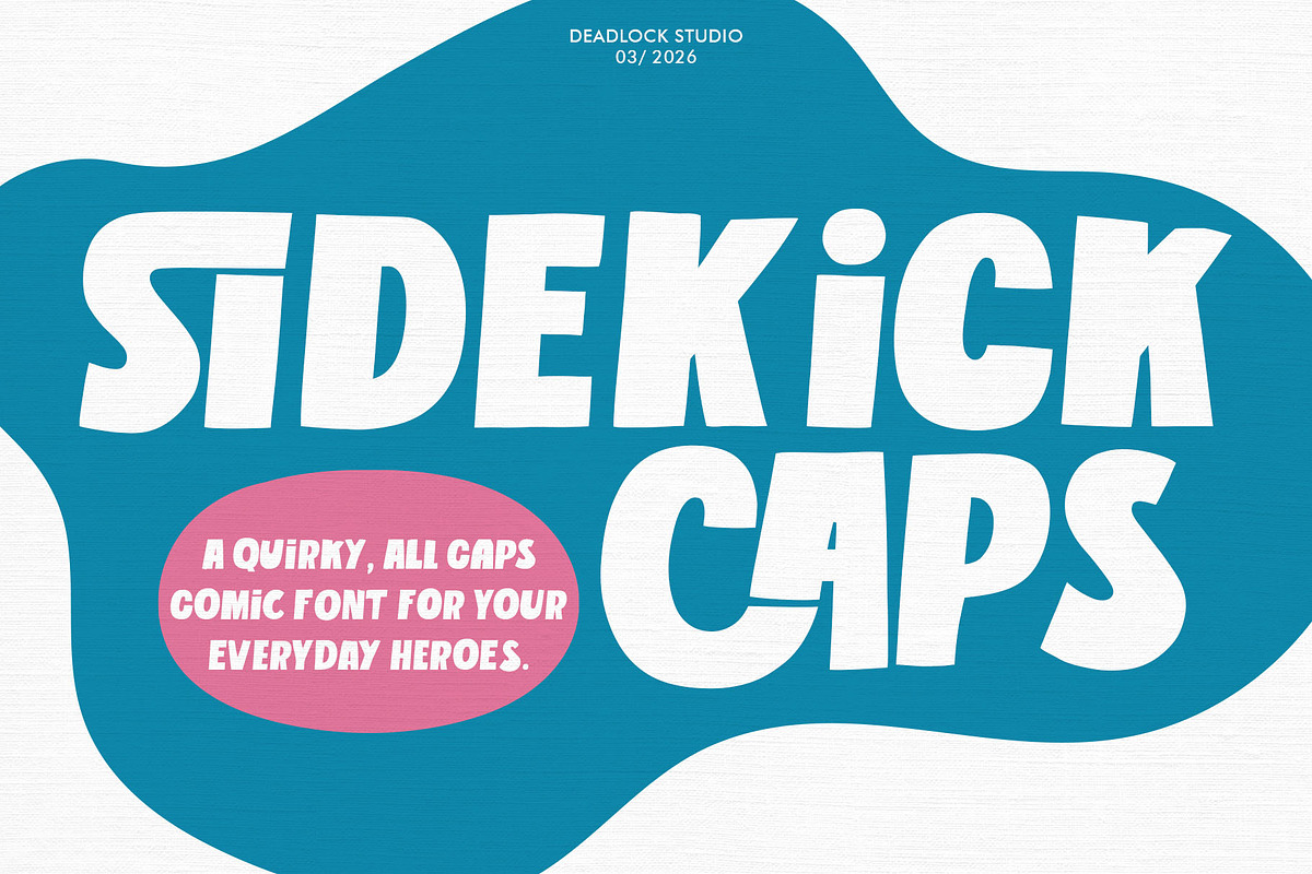 Sidekick Caps, a Handwritten Font by deadlock studio (Photo 1 of 9)