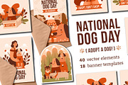 National Dog Day. Adopt a dog!, an Animal Illustration by Renberrry.Store (Thumbnail 1 of 12)