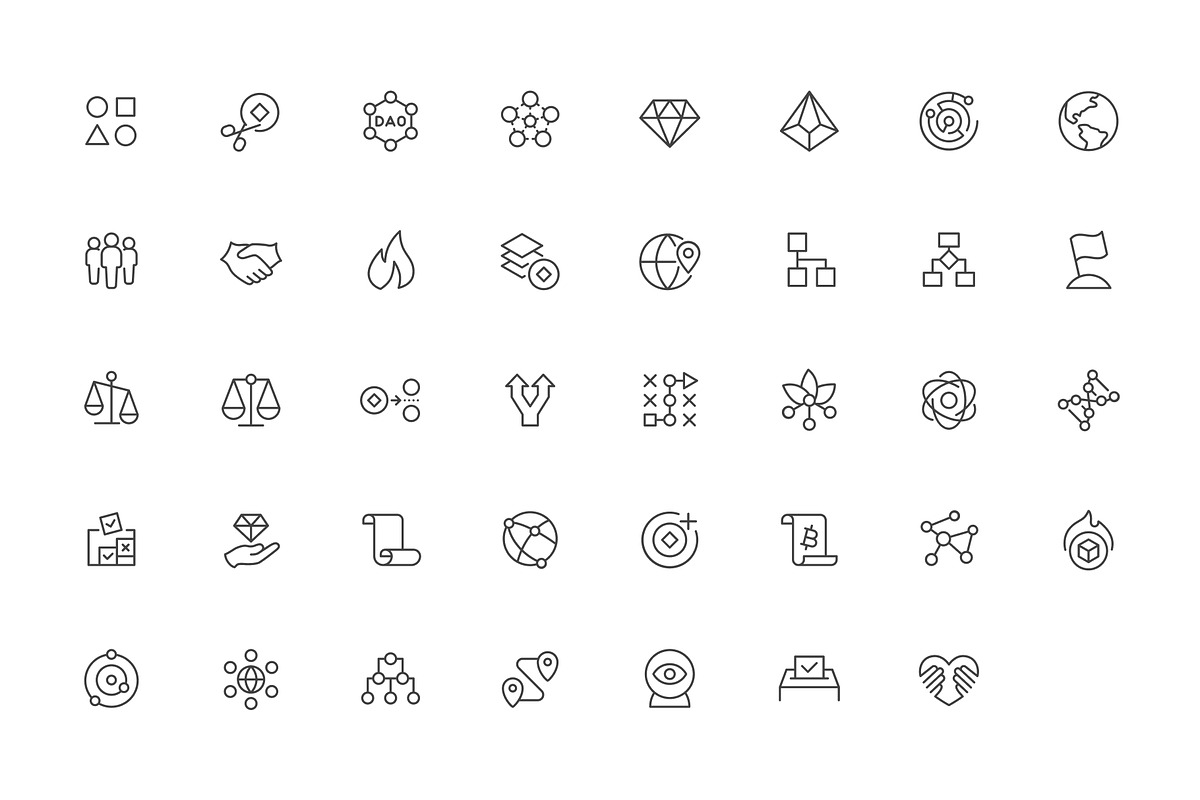 DAO & Tocenomics outline icons, an Outline Icon by LAFS (Photo 3 of 3)