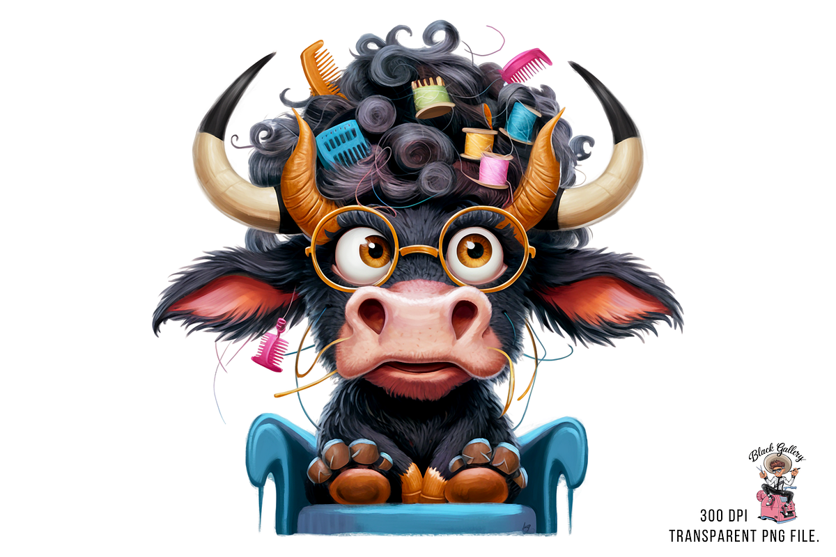 Cow Hair Beauty Salon PNG Bundle, a Graphic by Clipart Bloom (Photo 5 of 18)