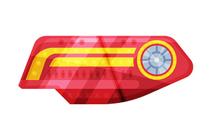 Automotive Car Headlight Flat Style, a Transportation Illustration by TopVectors