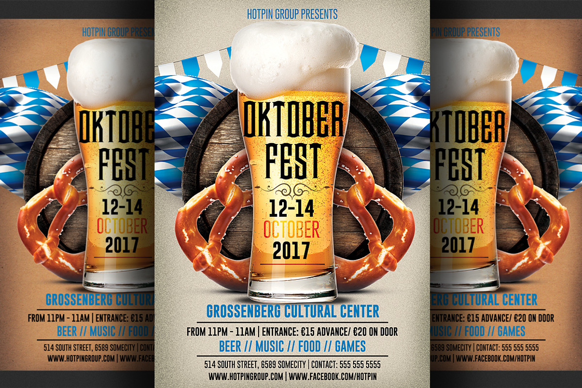 Oktoberfest Flyer Template, a Flyer Template by Hotpin