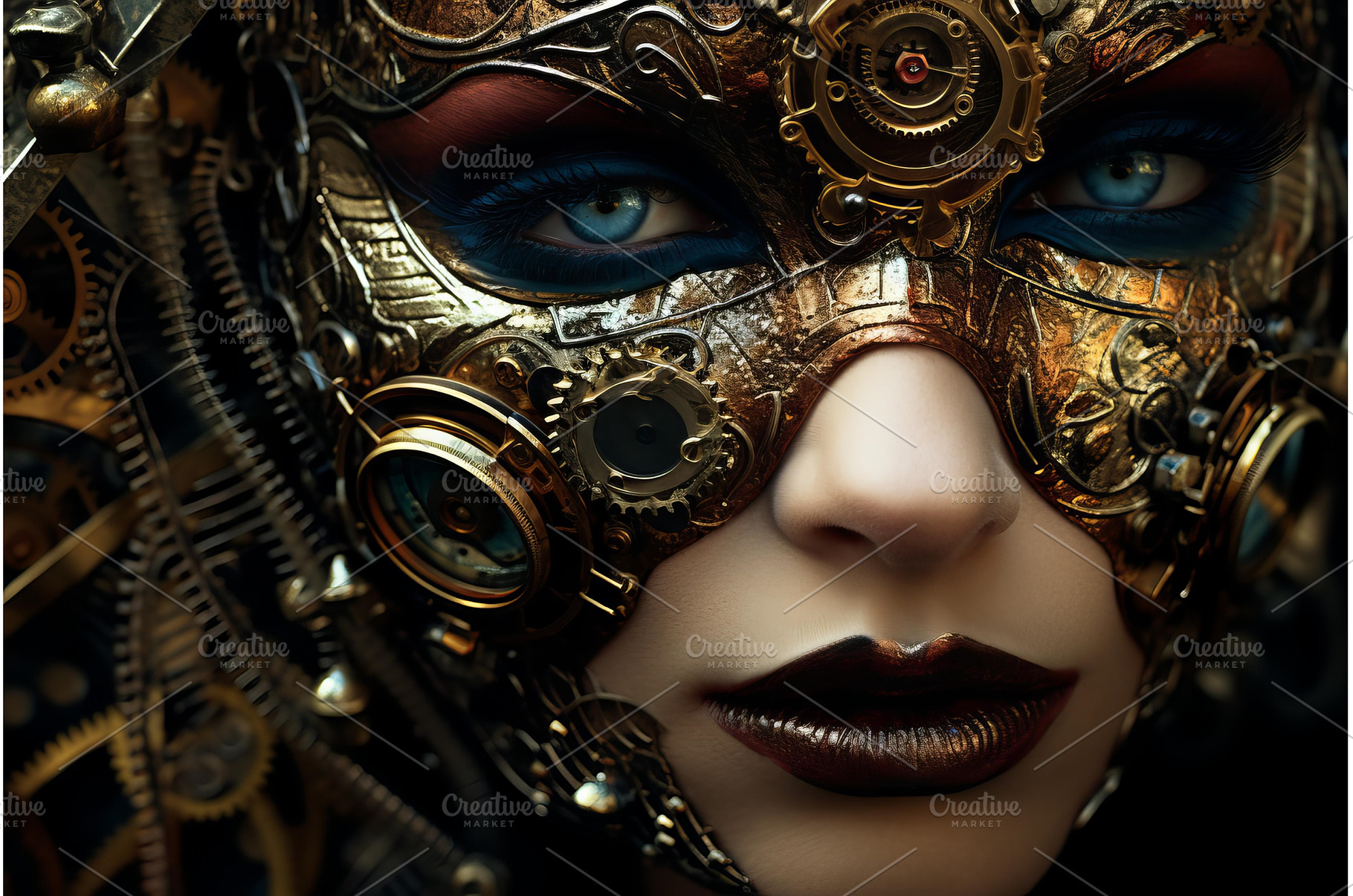 Mysterious Steampunk eye face, a Person Photo by Ylivdesign