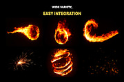 300+ Fire and Flame Overlay Effects, an Object Graphic by Mikel Blazgad (Thumbnail 3 of 11)