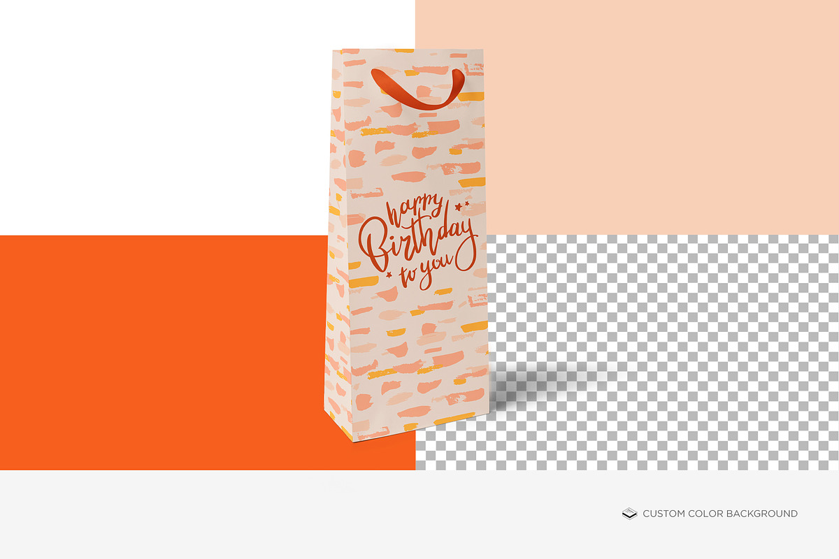 Wine Size Gift Bag Mock-up, a Print Template by Branda Keeps (Photo 14 of 17)