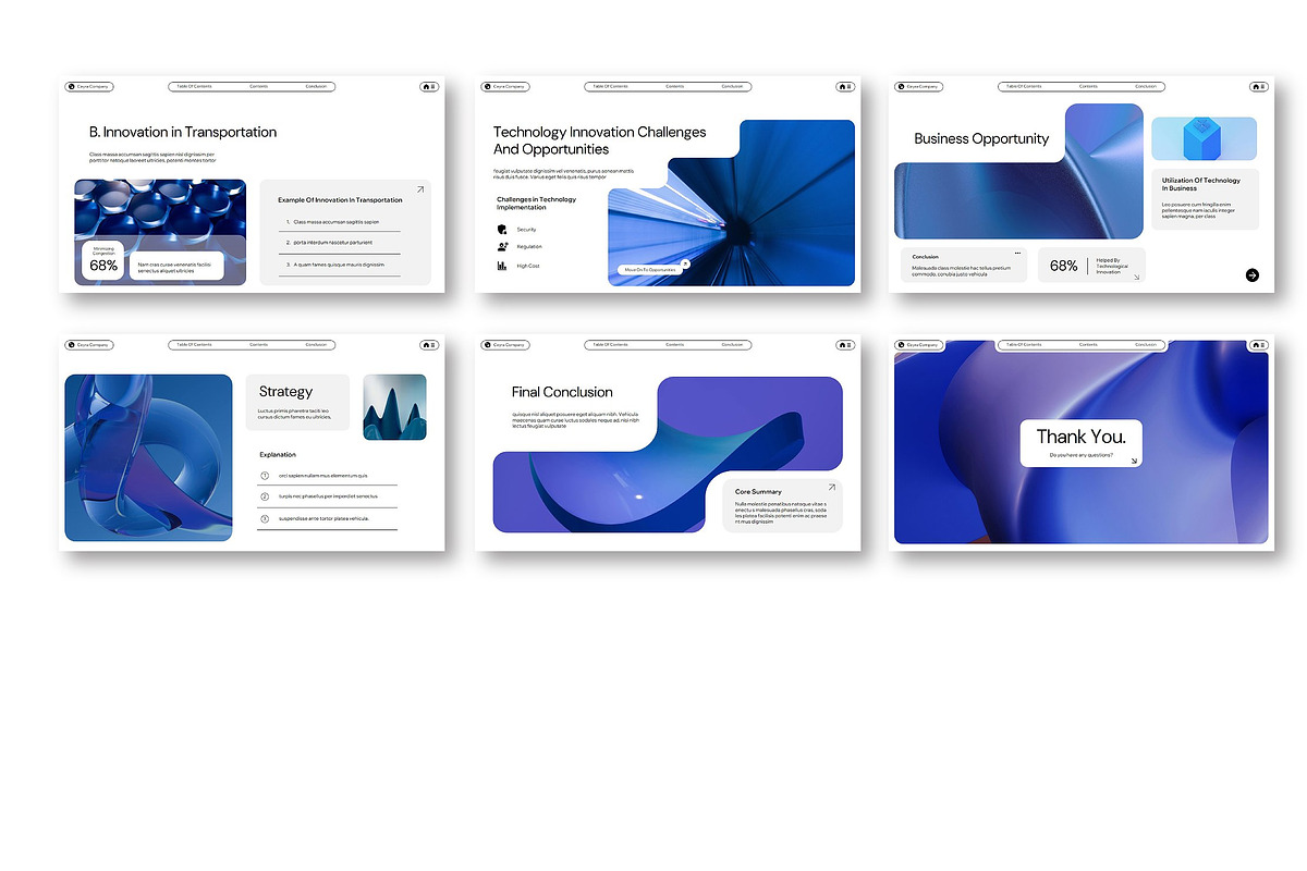 Modern Blue Powerpoint Template, a Presentation Template by Siska Arista (Photo 4 of 4)