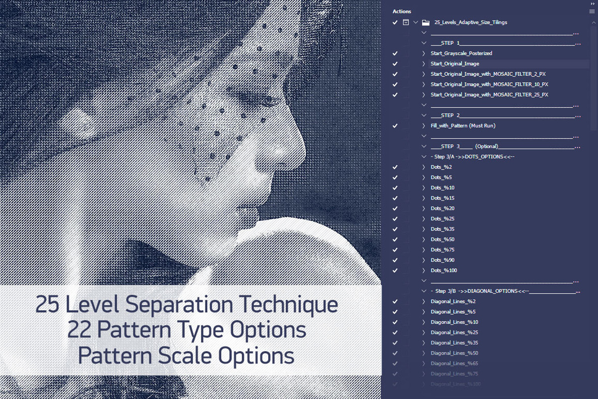 Adaptive Size Tiling Action Bundle preview 6