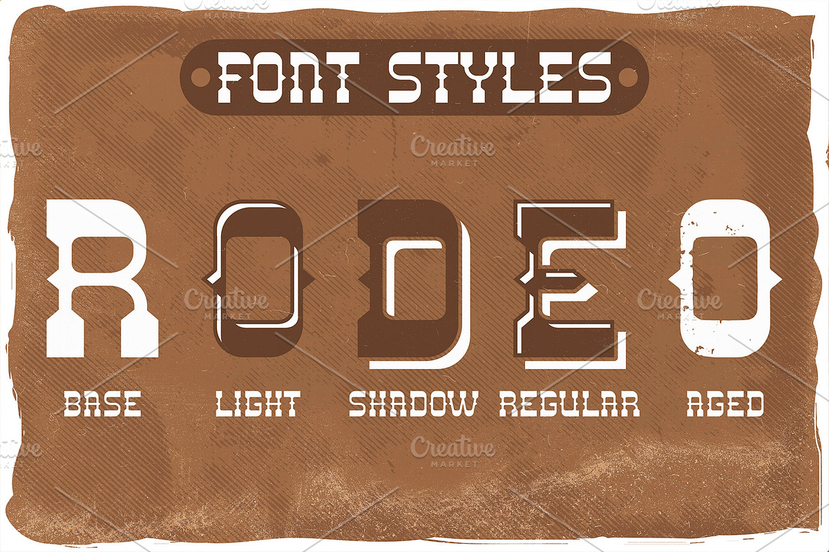 Rodeo font + 10 bonus designs, a Symbol Font by Heather_insane (Photo 3 of 9)