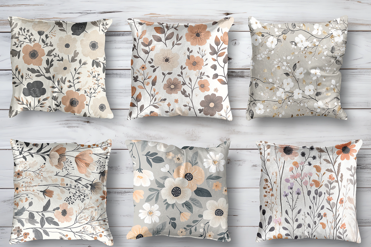 Muted Boho Florals Digital Paper, a Background Graphic by LA Design (Photo 10 of 10)