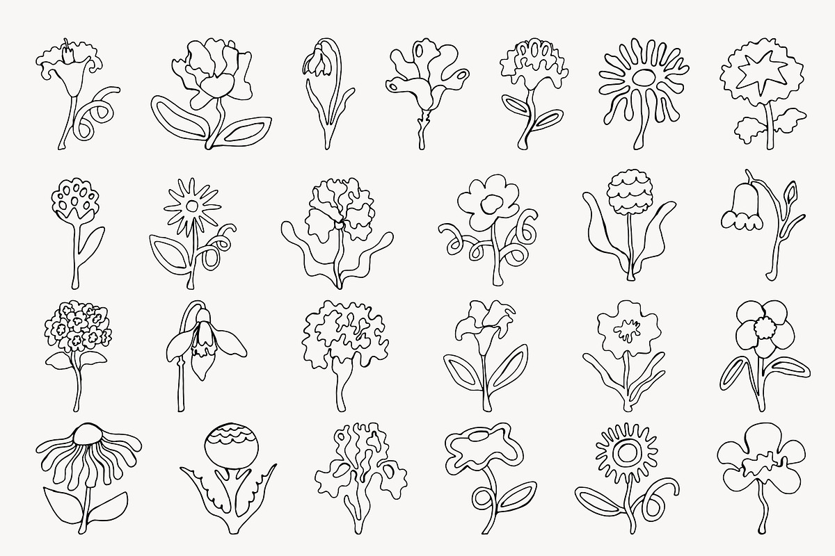 Whimsy Bloom: 75 Flowers Collection, an Object Illustration by Veyla (Photo 7 of 17)