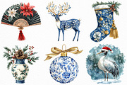 Christmas Chinoiserie Sublimation, an Illustration by Craft Nest (Thumbnail 4 of 6)