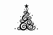Festive Swirl Xmas Tree Bundle, an Illustration by yasushie (Thumbnail 5 of 21)