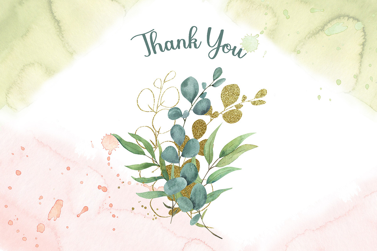 Watercolor Eucalyptus SET, a Decorative Illustration by TanataDesign (Photo 16 of 16)
