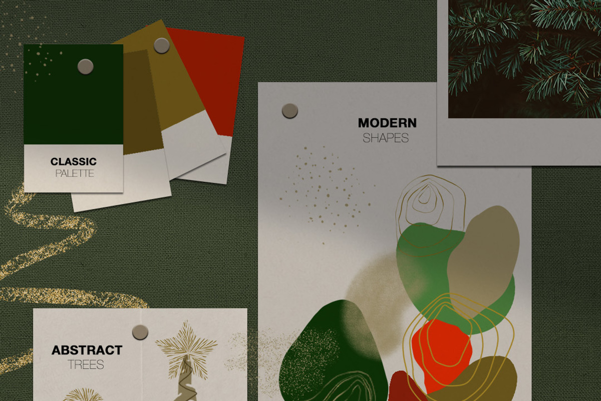 Modern Christmas Abstract Collection, a Texture Illustration by Cat In Colour (Photo 2 of 10)