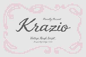 Krazio - Vintage Rough Script, a Script Font by Indotype Foundry