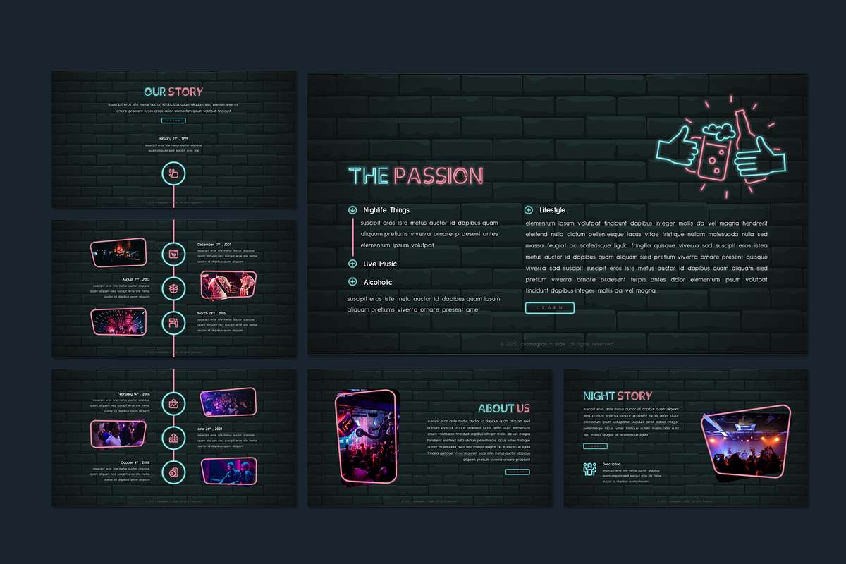 Cromagnon - Neon Keynote Template, a Presentation Template by deasign (Photo 8 of 15)