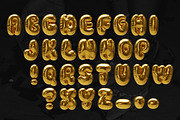 Party - 3D Gold Balloon Letters, a Graphic by saintricchi (Thumbnail 5 of 7)