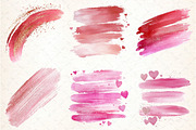 Pink Brush Strokes Clipart, an Illustration by DreamCafeArt (Thumbnail 3 of 9)