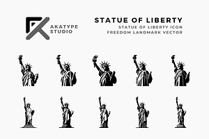 Statue of Liberty Vector Icon, an Icon by Akatype Studio