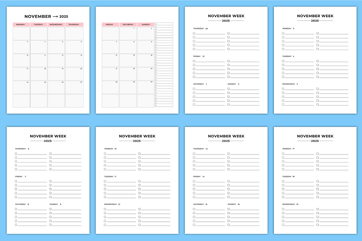 2025 Checklist Planner Canva, a Stationery Template by Designmela01 (Photo 5 of 8)