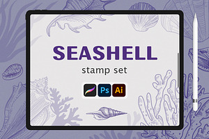 Procreate - Seashell Stamps