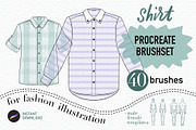 40Procreate brushes shirt drawing, a Brush Add-On by byJuliaKors (Thumbnail 1 of 8)