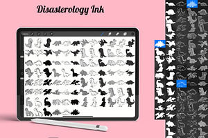 Dinosaur Outline Silhouette Set 1