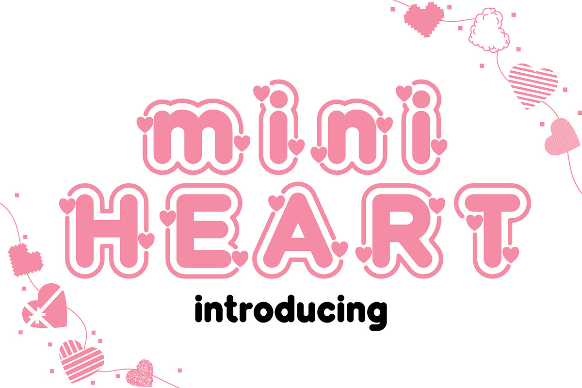 Mini Heart Decorative Fonts, a Font by Fox7 By Rattana (Photo 1 of 7)