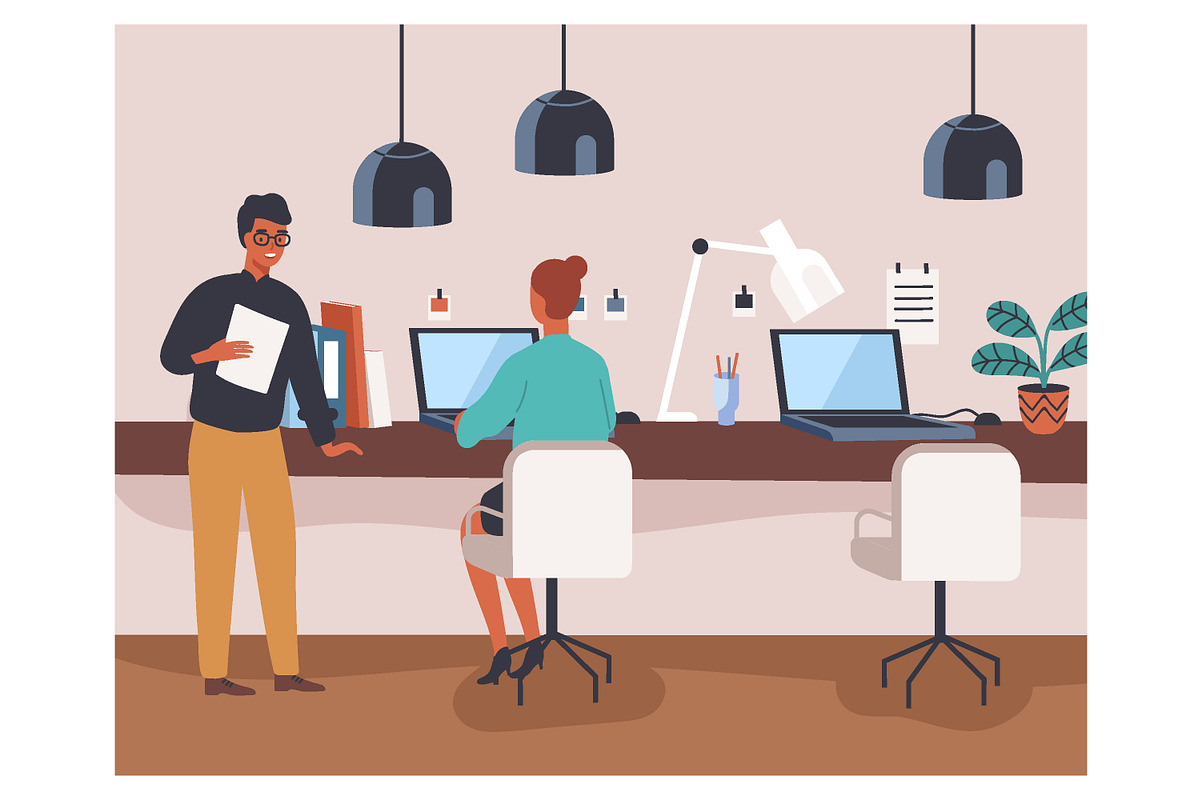 People work in modern office, a Person Illustration by Good Studio (Photo 3 of 3)