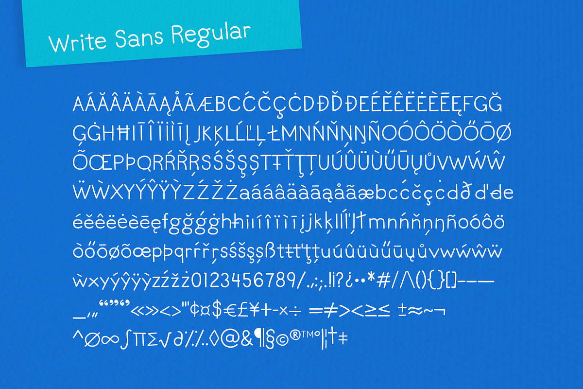 Write Sans Regular + Condensed preview 2