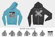 Zip-Up Hoodie Sweatshirt Mockups, a Hoody Mockup by Photific (Thumbnail 3 of 5)