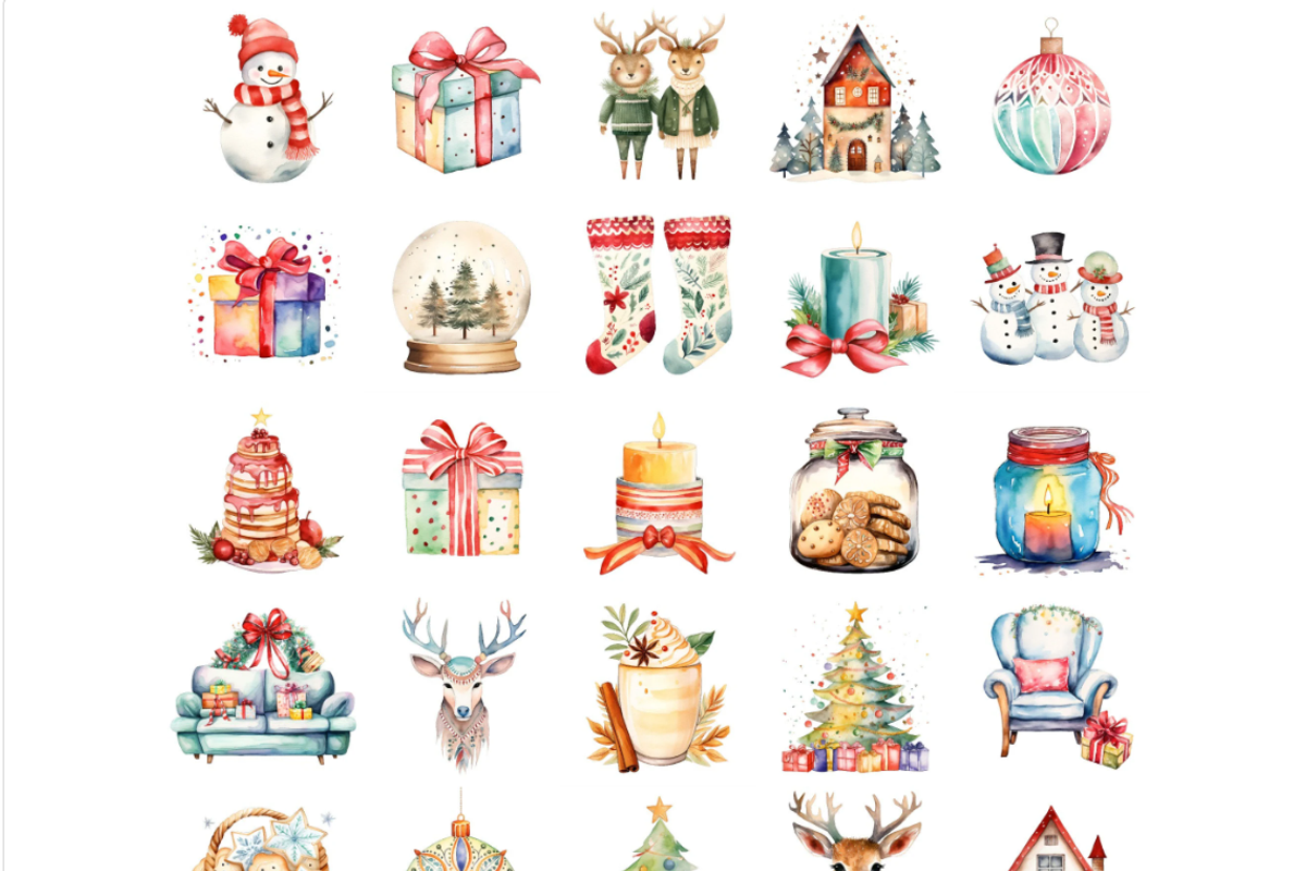 Christmas Time clipart, an Illustration by CraftCrateShop (Photo 2 of 5)