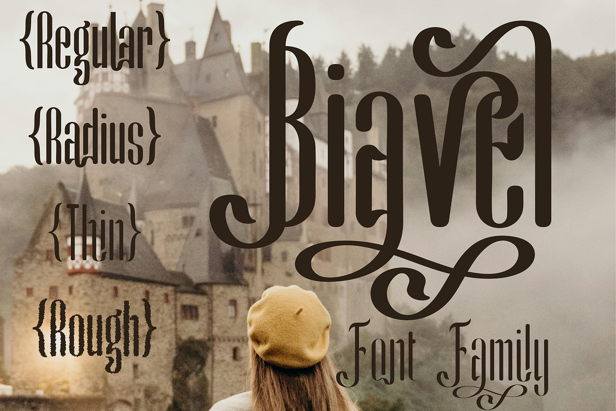 Biavel – Compressed Font Family, a Sans Serif Font by NDNL Studio (Photo 2 of 9)