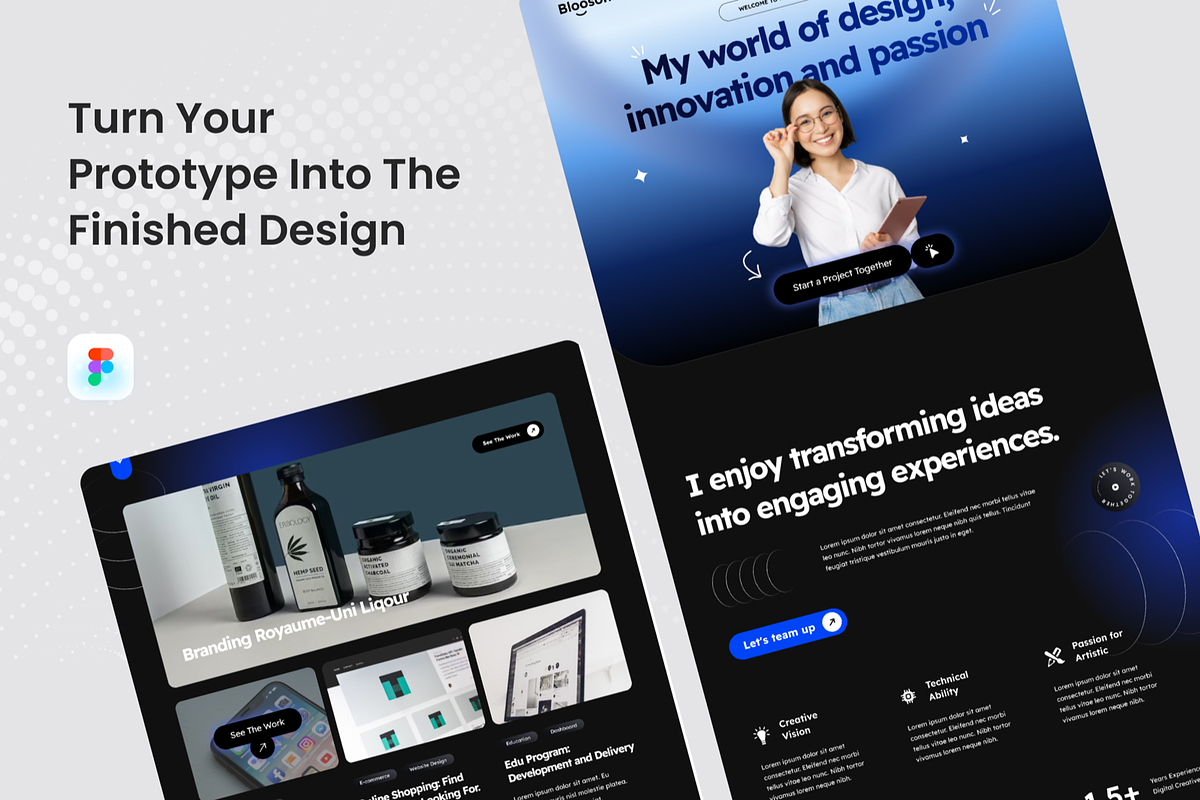 Personal Portfolio Landing Page, a Templates & Theme by SquidPixey (Photo 5 of 5)