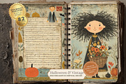 Halloween Ephemera Vintage Autumn, a Seasonal Illustration by Nicole Branger Art (Thumbnail 3 of 12)